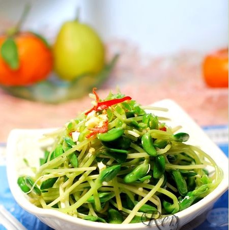 脆拌黑豆苗的做法 脆拌黑豆苗的做法