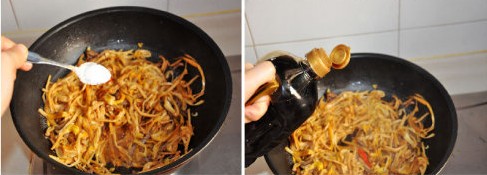 肉絲燒黃花菜的做法圖文步驟