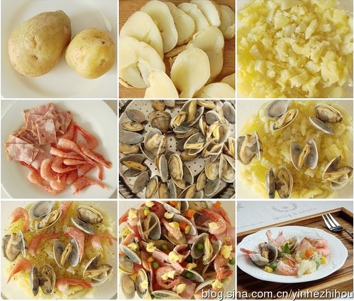 蛤蜊鮮蝦奶油燒的做法圖文步驟