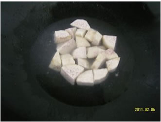 蒜香芋頭茼蒿的做法圖文步驟