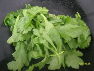 蒜香芋頭茼蒿的做法圖文步驟