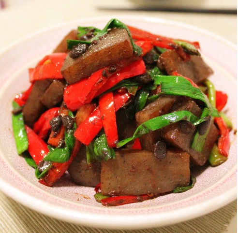 豆豉炒魔芋的做法 豆豉炒魔芋的做法