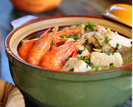 魚頭鮮蝦豆腐湯的做法 魚頭鮮蝦豆腐湯的做法