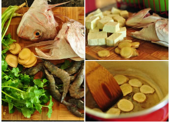 魚頭鮮蝦豆腐湯的做法圖文步驟