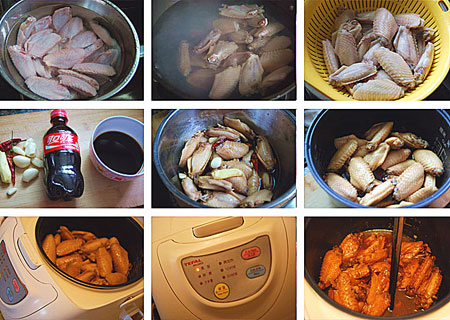 電飯鍋版可樂(lè)雞翅的做法圖文步驟