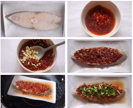 剁椒蒸海魚塊的做法圖文步驟