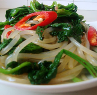 菠菜拌粉條的做法 菠菜拌粉條的做法
