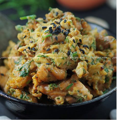 茴香雞肉炒蛋的做法 www.sk010.cn