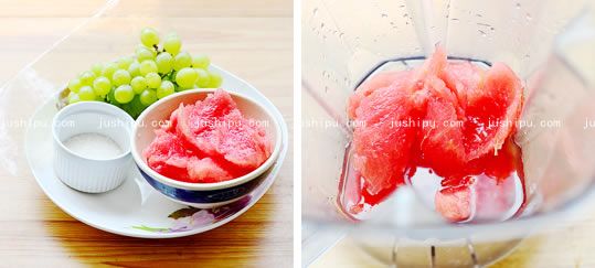 西瓜青提果凍杯的做法 www.sk010.cn