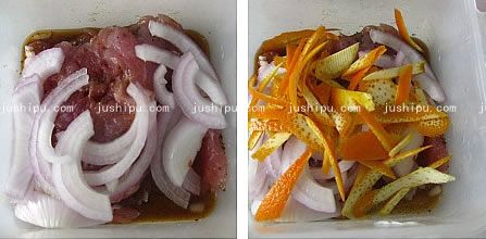 橙汁豬扒的做法 www.sk010.cn