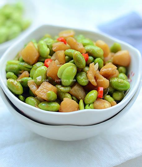 蘿卜干炒毛豆的做法 www.sk010.cn