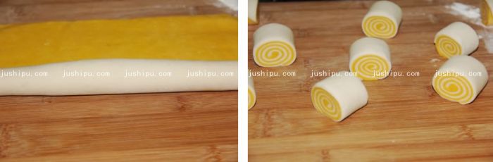 南瓜饅頭卷的做法 www.sk010.cn