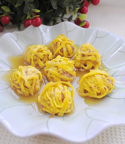 云絲丸子的做法 www.sk010.cn