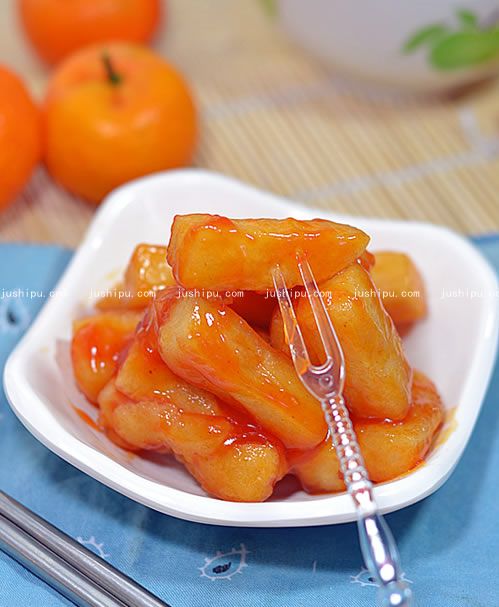 糖醋年糕的做法 www.sk010.cn