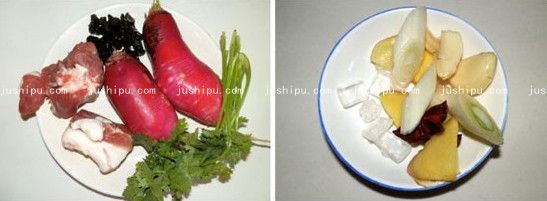 水蘿卜燒肉的做法 www.sk010.cn