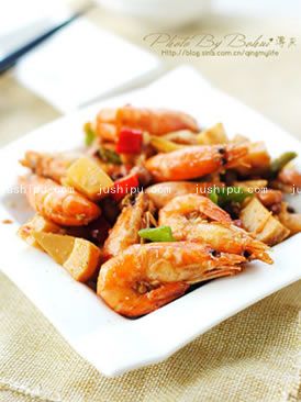 家常菜 筍丁香辣蝦的做法 家常菜 筍丁香辣蝦的做法