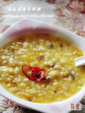 香菇南瓜月餅粥的做法 香菇南瓜月餅粥的做法