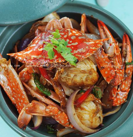 姜蔥炒蟹的做法 www.sk010.cn