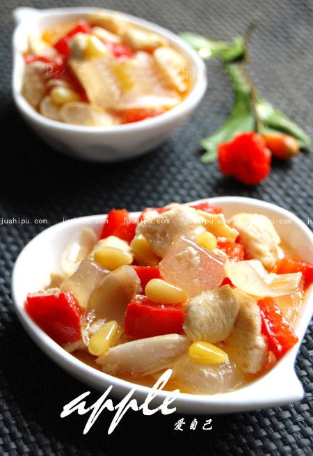 蘆薈百合松仁雞丁的做法 www.sk010.cn