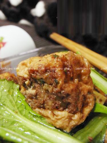 蝦醬小白菜燉豆泡釀肉的做法 www.sk010.cn